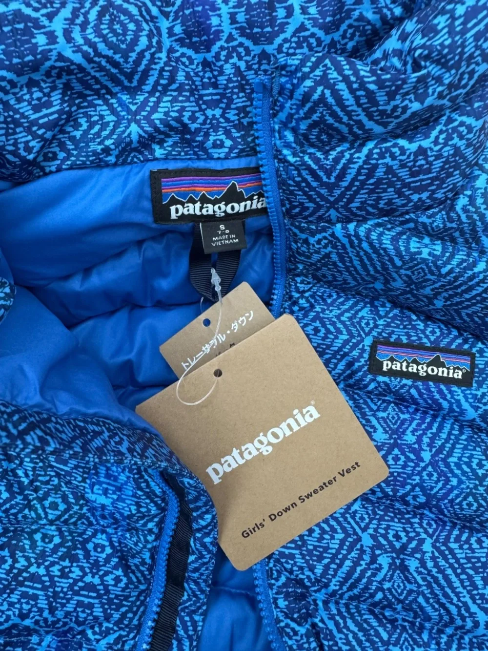 Patagonia Girls' Down Sweater Vest Size S (7-8)